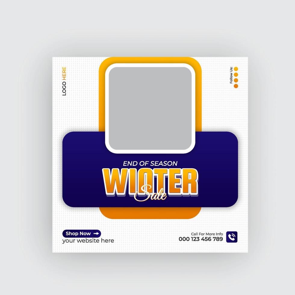 Wintersaison Mode Verkauf Social Media Banner und Webbanner Vorlage Pro Download vektor