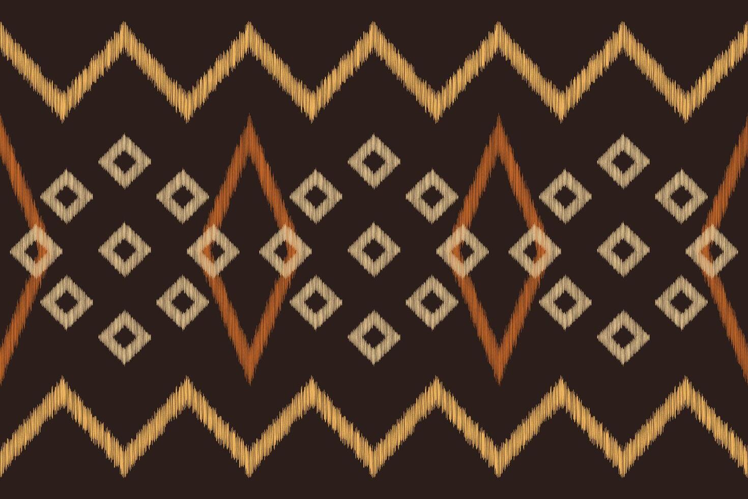 traditionell ethnisch Ikat Motiv Stoff Muster Hintergrund geometrisch .afrikanisch Ikat Stickerei ethnisch orientalisch Muster braun Hintergrund Hintergrund. abstrakt, Vektor, Illustration. Textur, Rahmen, Dekoration. vektor