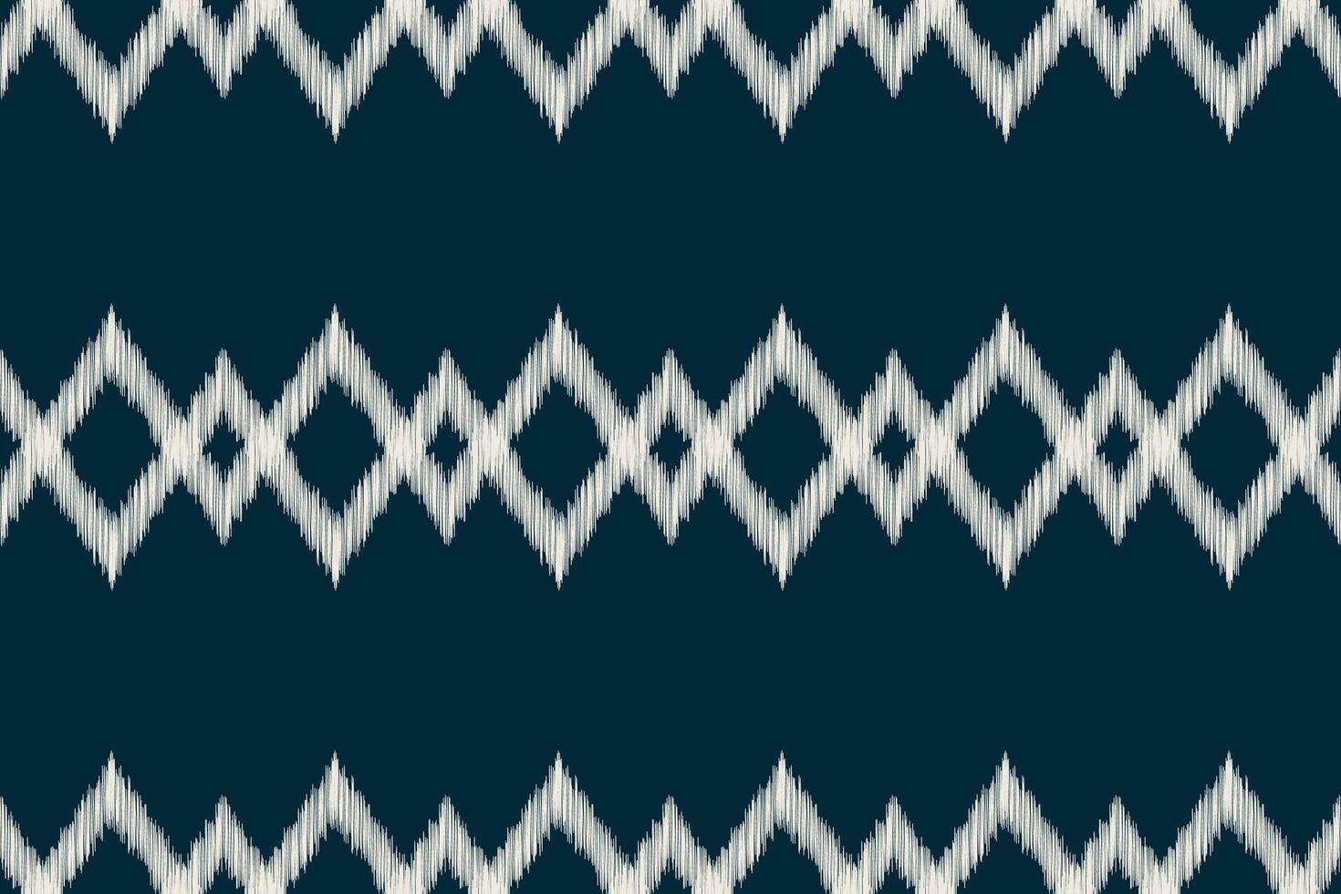 traditionell etnisk ikat motiv tyg mönster geometrisk stil.afrikansk ikat broderi etnisk orientalisk mönster blå bakgrund tapet. abstrakt, vektor, illustration.texture, ram, dekoration. vektor