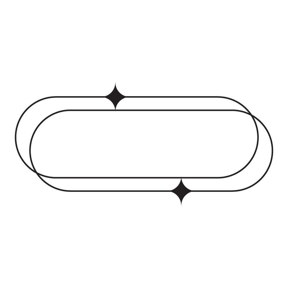 minimalistisch Monoline gestalten elemen ornamen Dekoration vektor