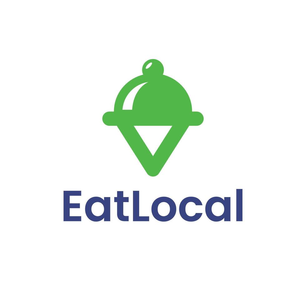 hitta lokal- plats plats äta restaurang vektor abstrakt illustration logotyp ikon design mall element