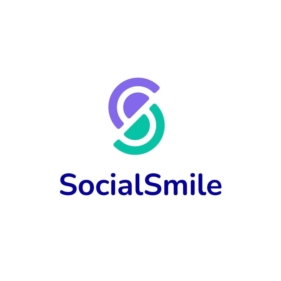 Sozial Lächeln Menschen zusammen abstrakt Vektor Illustration Logo