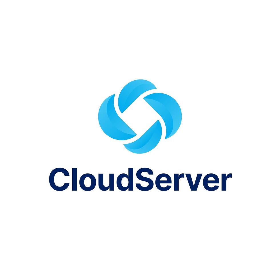moln dela med sig data värd server vektor illustration logotyp
