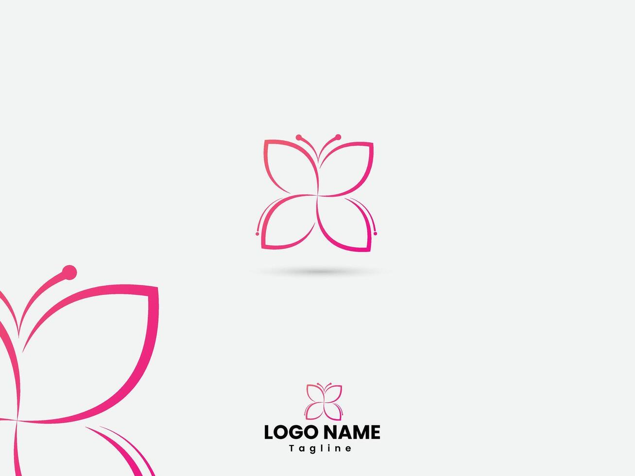 Schönheit Schmetterling Logo Design. Schmetterling Vektor. vektor