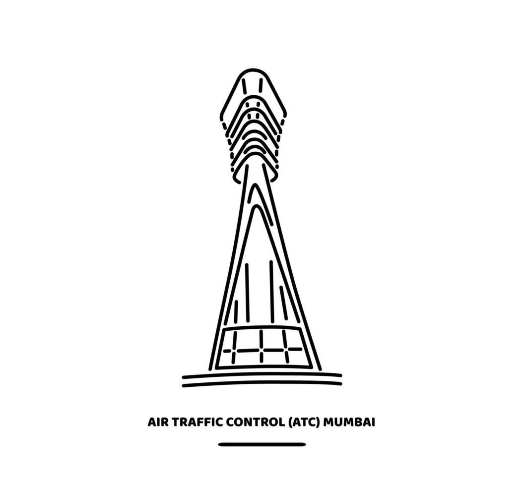 Luft der Verkehr Steuerung Mumbai Turm Symbol vektor