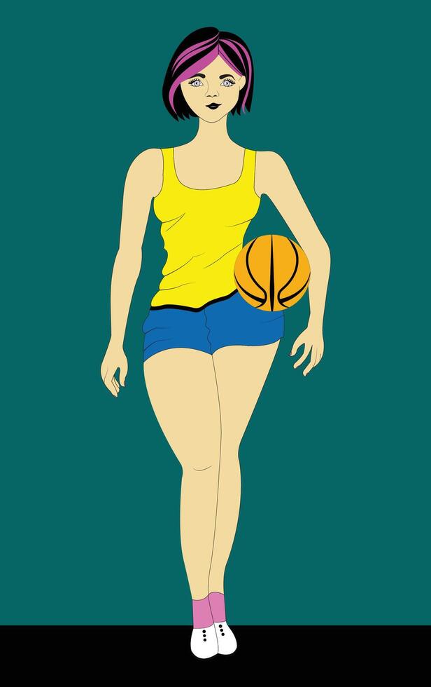 kvinnors basketboll vektor t skjorta design