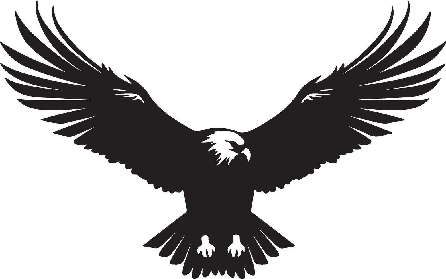 Adler Silhouette Vektor Illustration Weiß Hintergrund