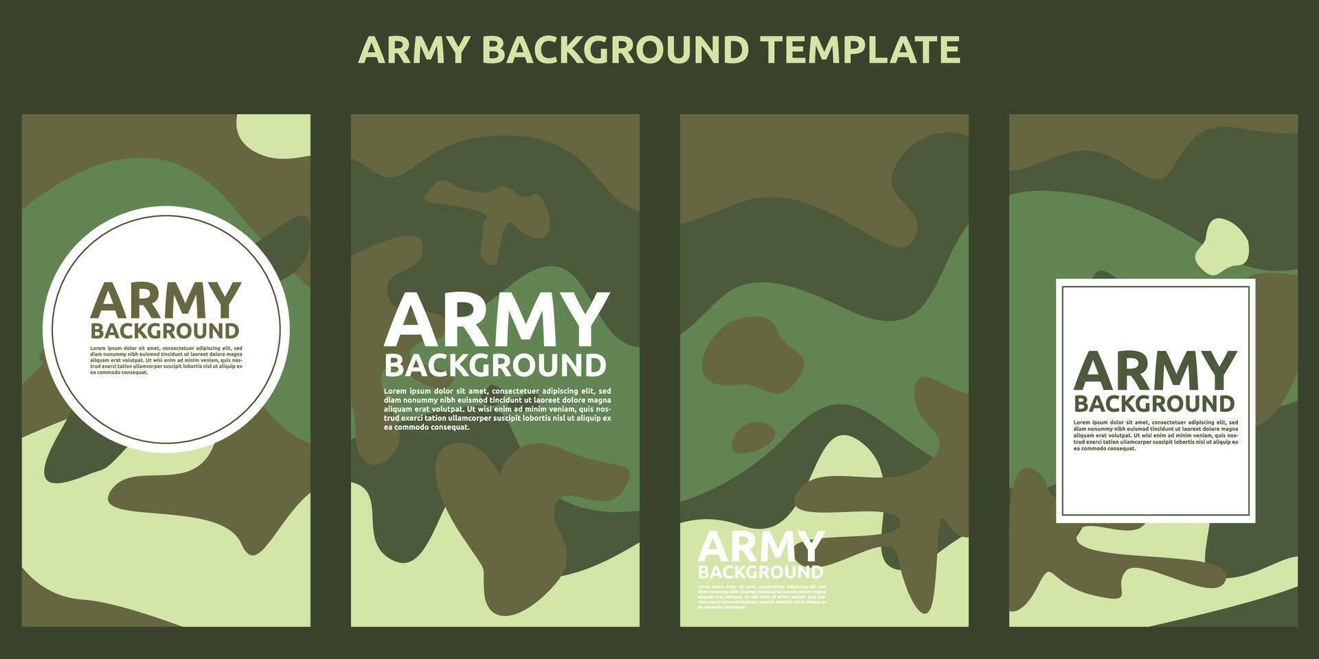 kamouflage armén mönster social media baner mall . perfekt för din befordran baner på social media. utfodra bakgrund design. vektor