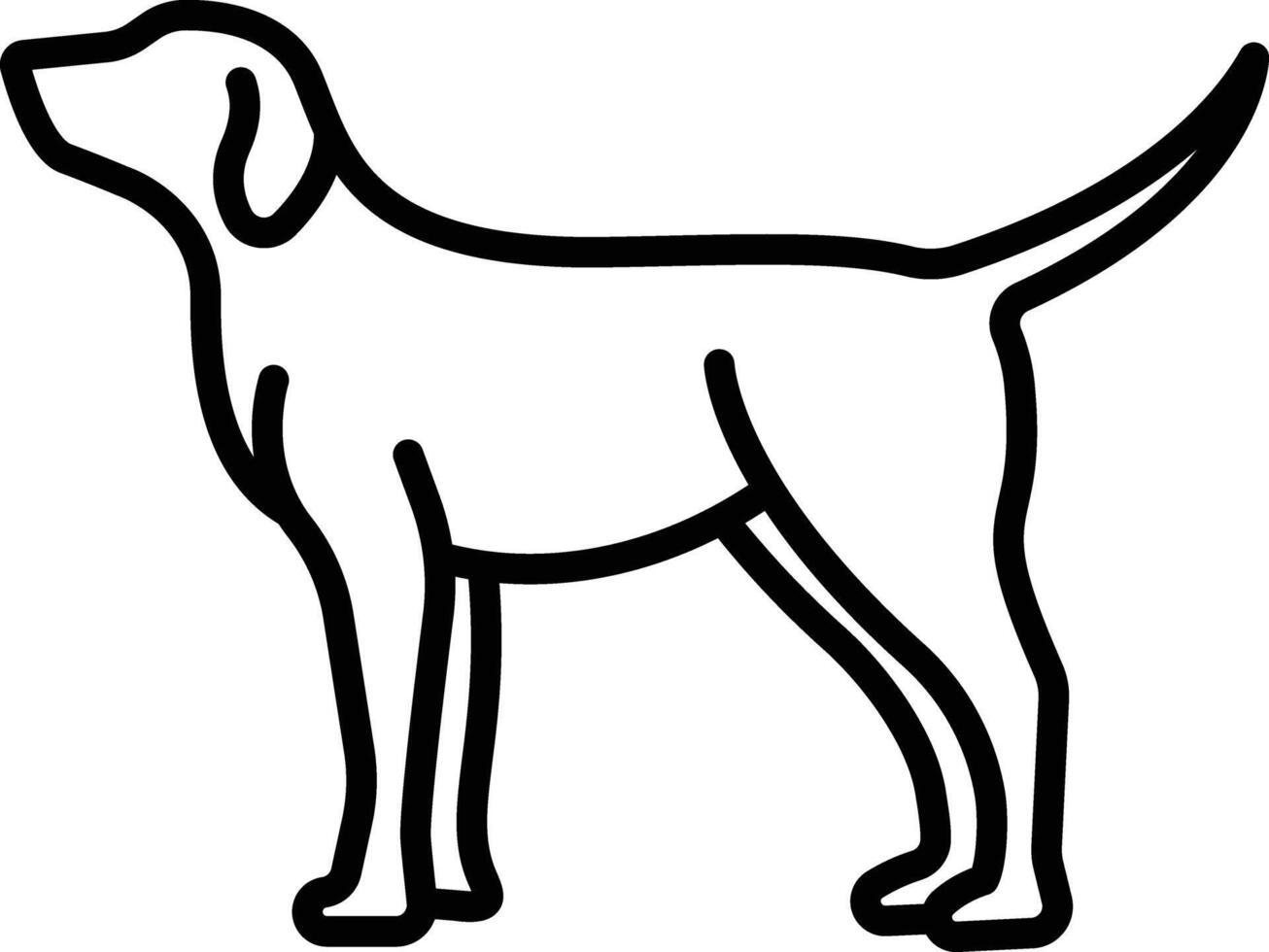 Hund Gesicht Gliederung Vektor Illustration