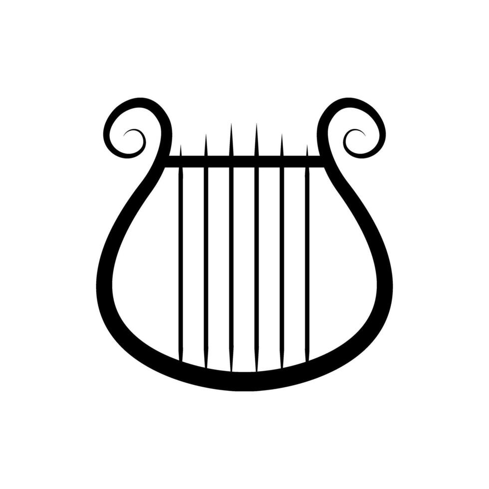 harpa ikon vektor. musik illustration tecken. orkester symbol eller logotyp. vektor