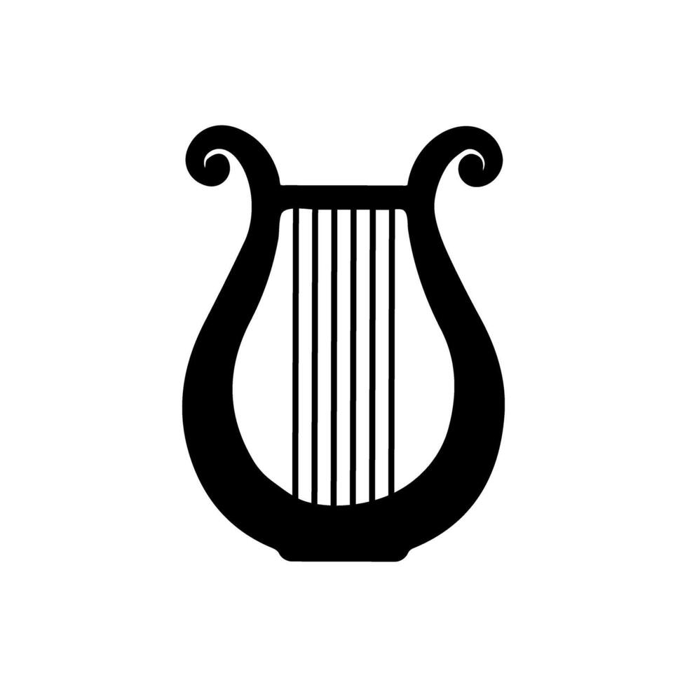 Harfe Symbol Vektor. Musik- Illustration unterzeichnen. Orchester Symbol oder Logo. vektor