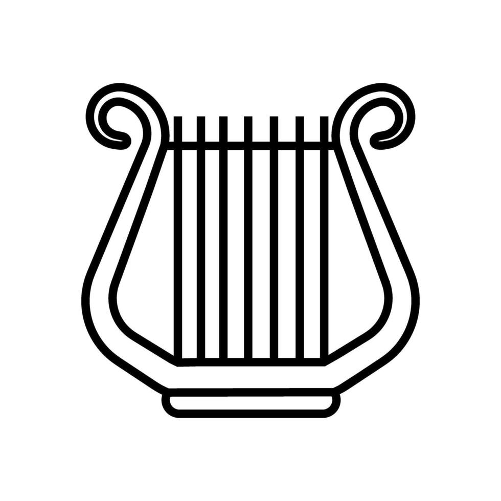 harpa ikon vektor. musik illustration tecken. orkester symbol eller logotyp. vektor