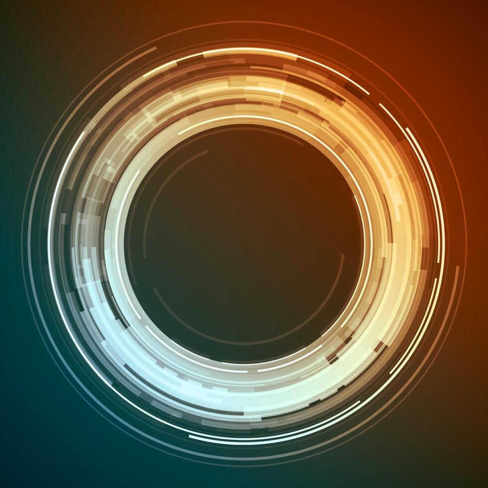 abstrakt cirkel på svart bakgrund vektor
