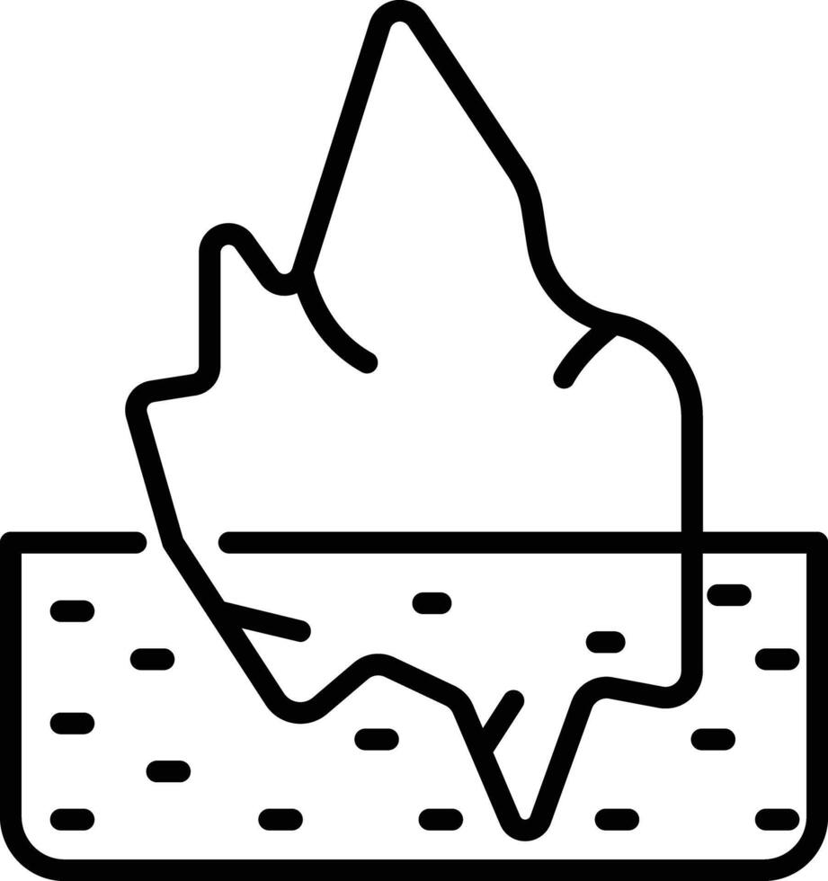 Eisberg Gliederung Vektor Illustration