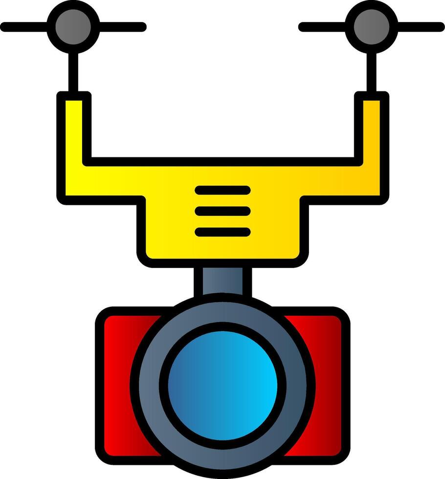 Kamera Drohne Linie gefüllt Gradient Symbol vektor