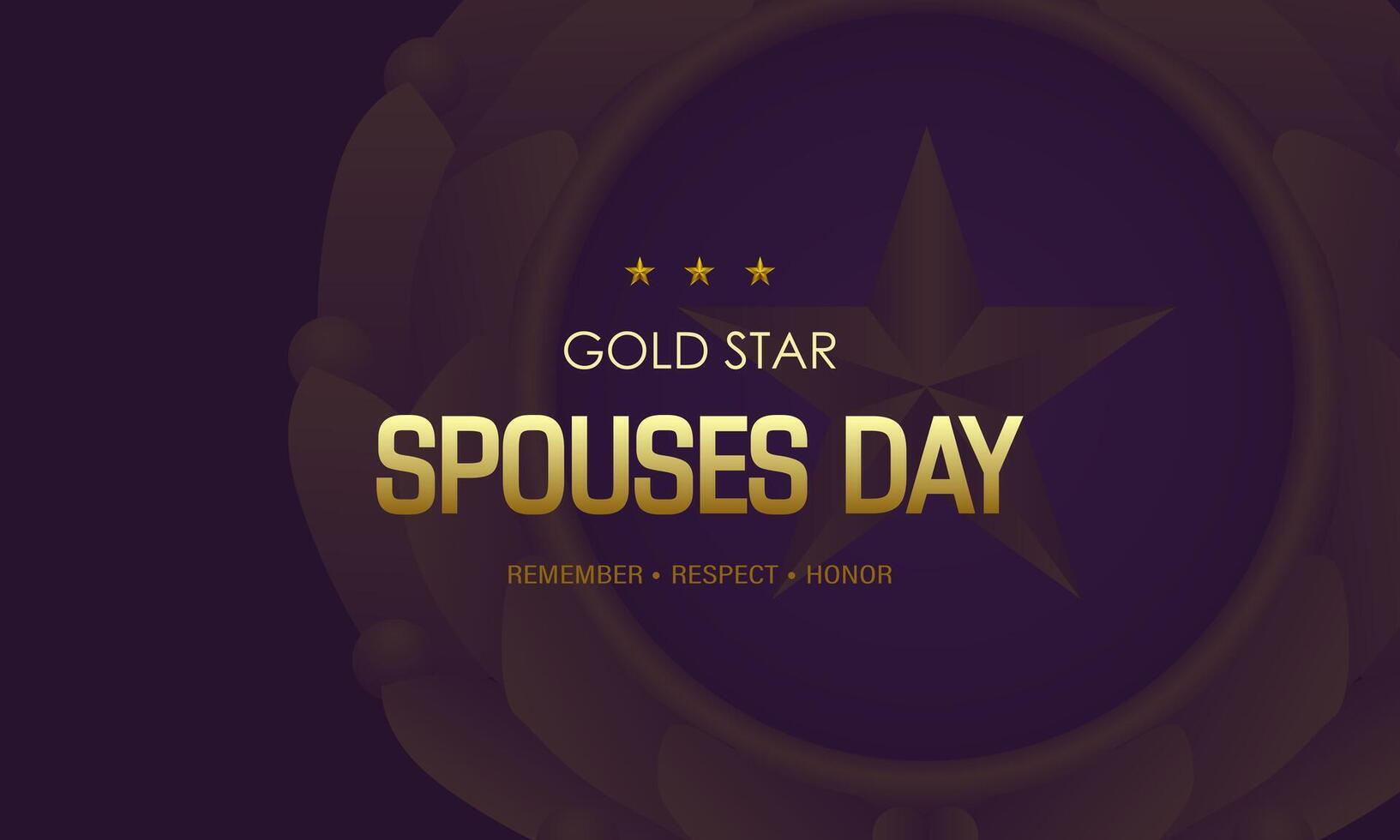 glücklich Gold Star Ehepartner Tag Hintergrund Vektor Illustration