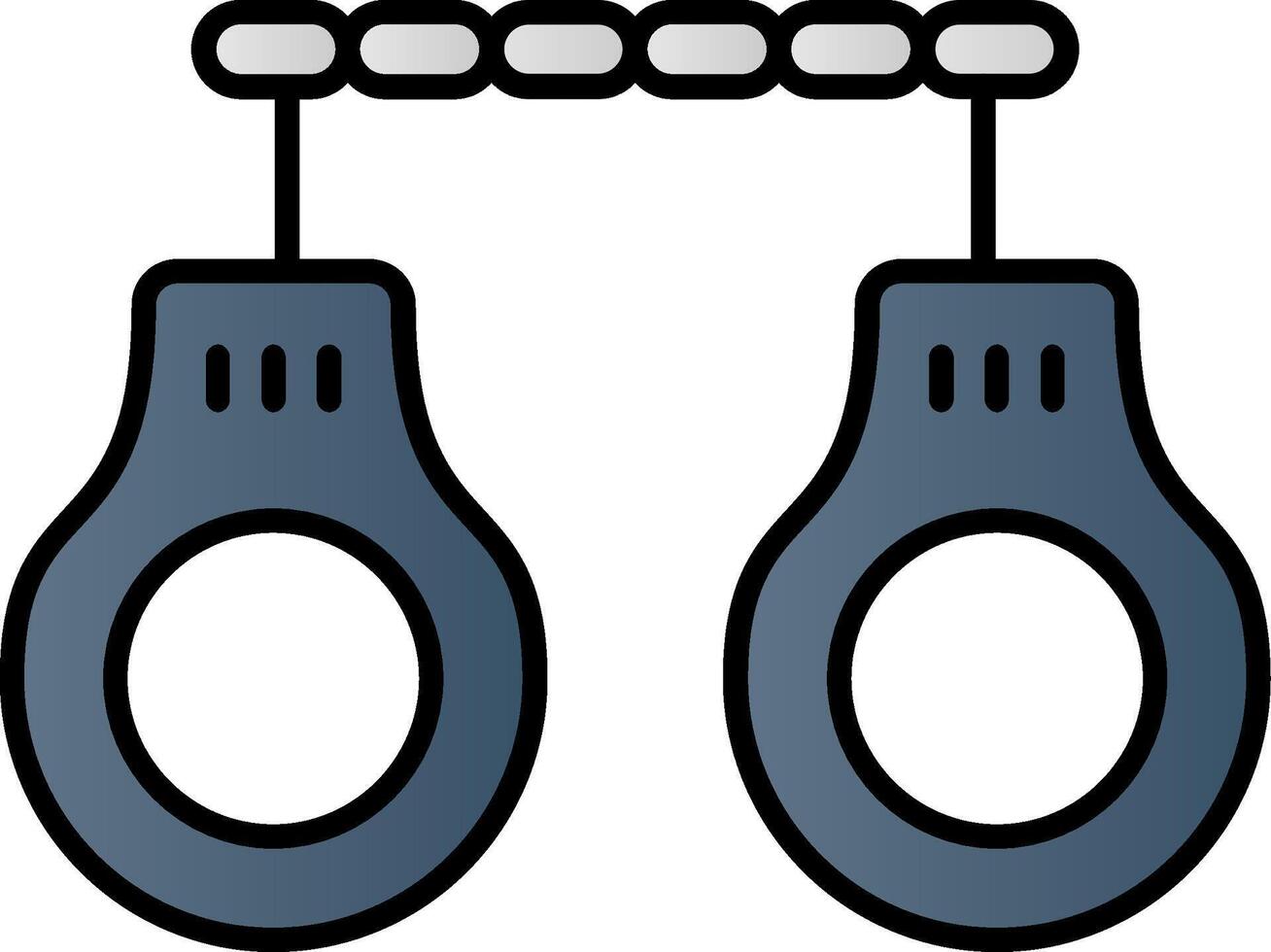 Handschellen Linie gefüllt Gradient Symbol vektor