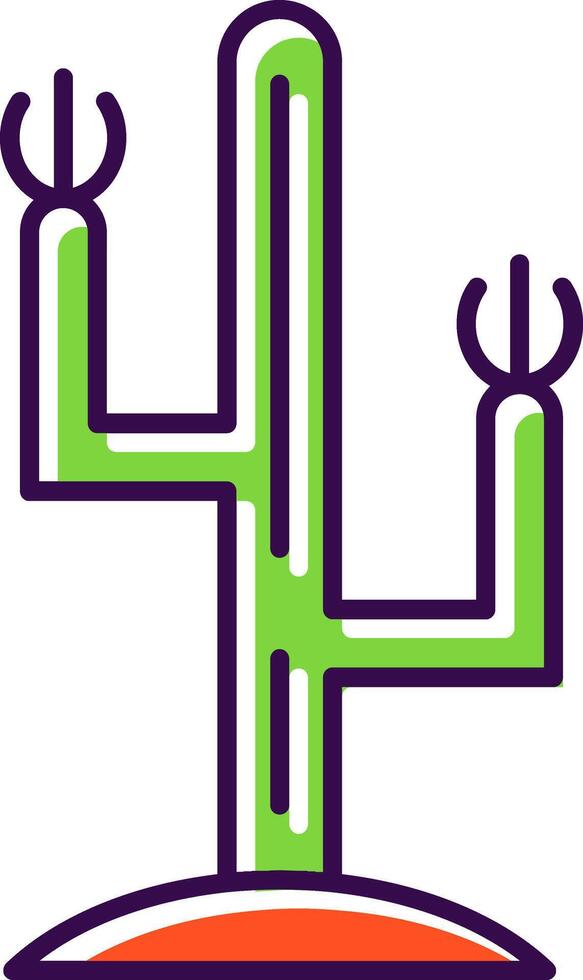 kaktus fylld ikon vektor