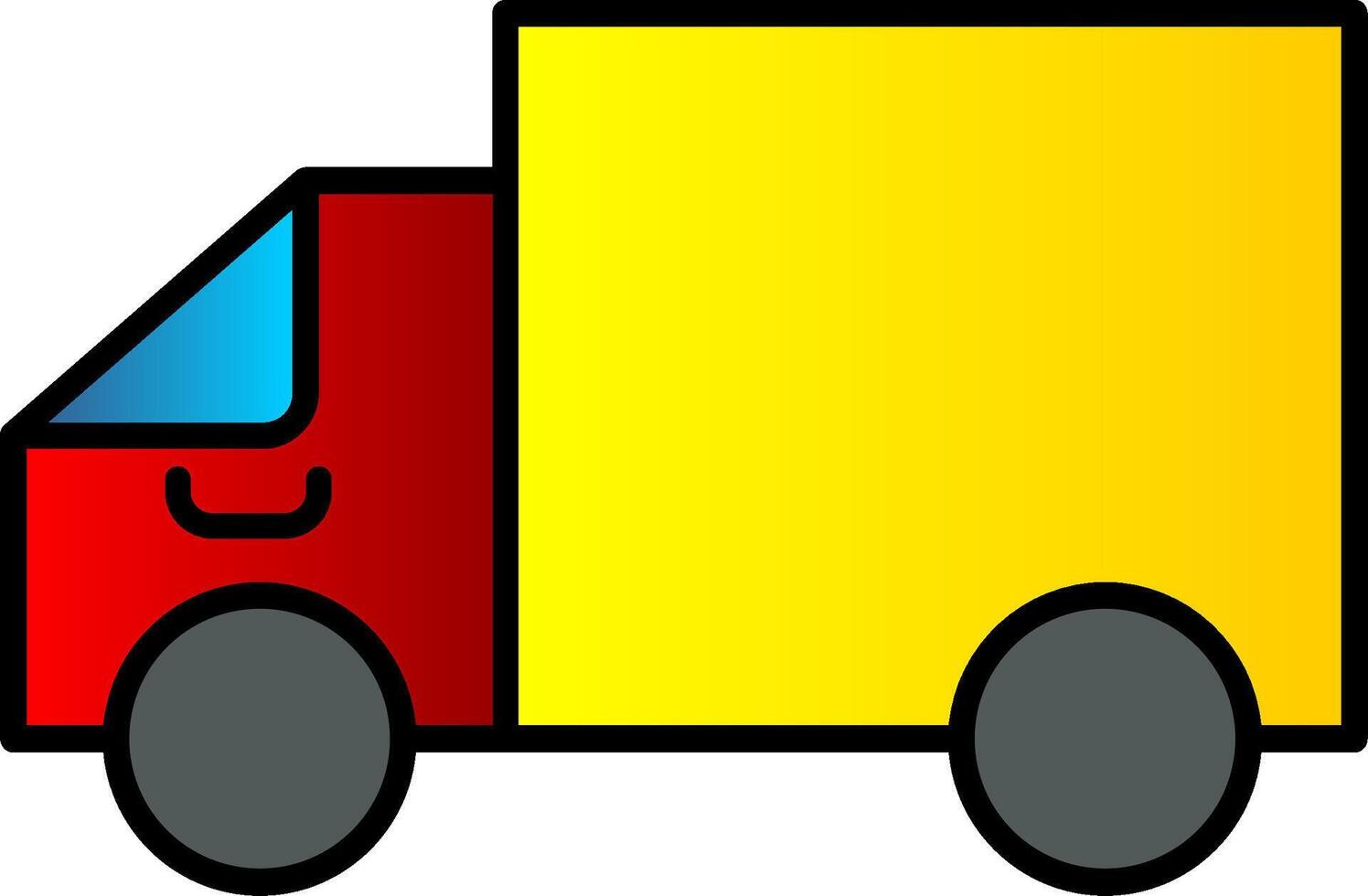 Lieferung LKW Linie gefüllt Gradient Symbol vektor