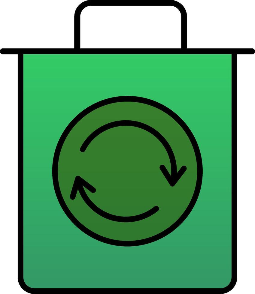 Müll Linie gefüllt Gradient Symbol vektor