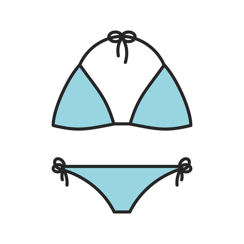 Badeanzug Farbe Symbol. Bikini-Badeanzug. isolierte Vektorillustration vektor