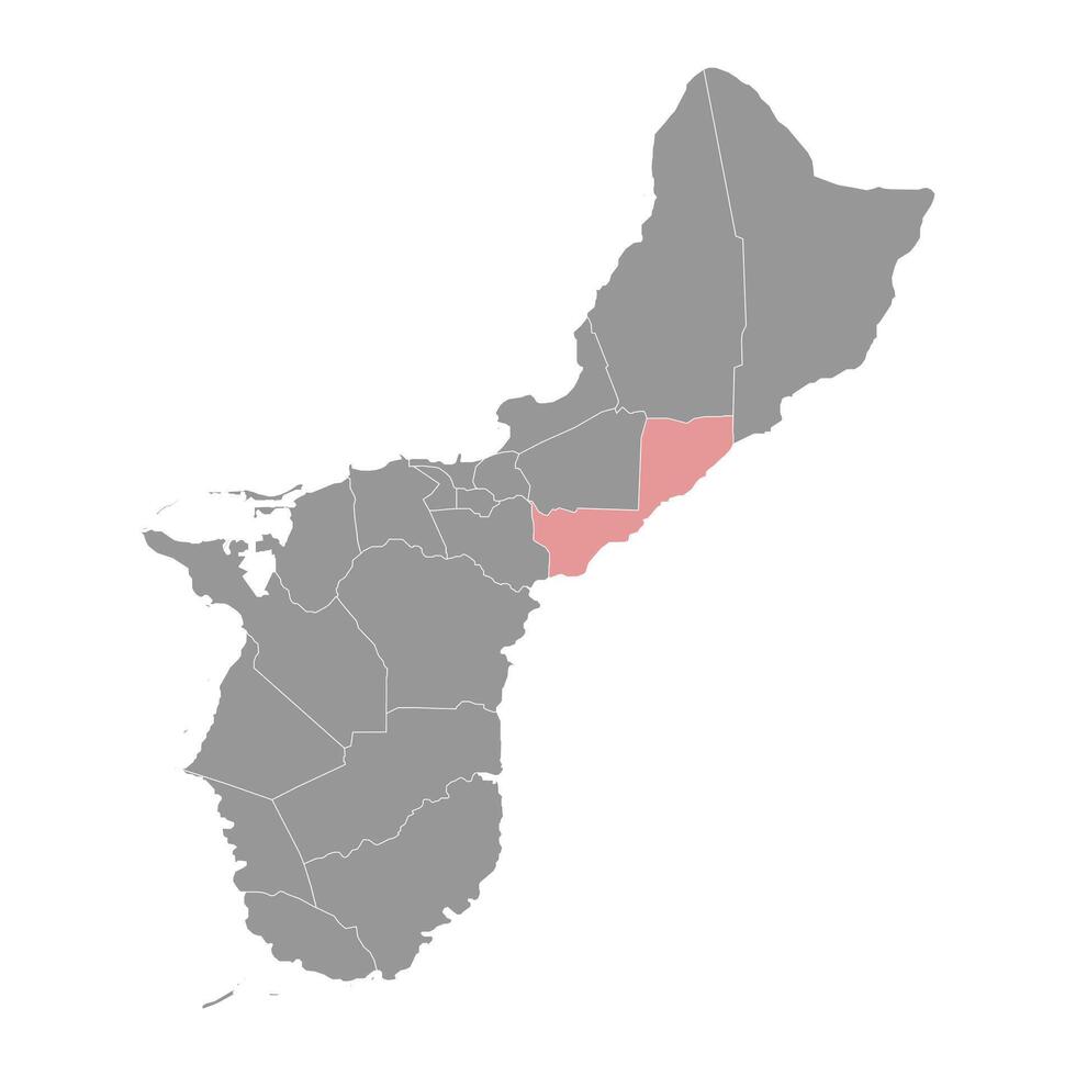 mangilao kommun Karta, administrativ division av guam. vektor illustration.