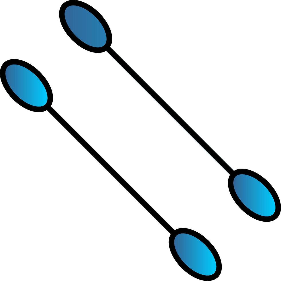 Baumwolle Tupfer Linie gefüllt Gradient Symbol vektor