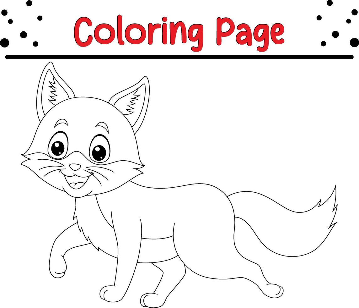 süß Katze Färbung Seite zum Kinder. Tier Färbung Buch vektor