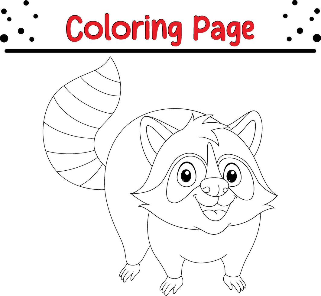 süß Tier Färbung Seite zum Kinder. glücklich Tier Färbung Buch vektor