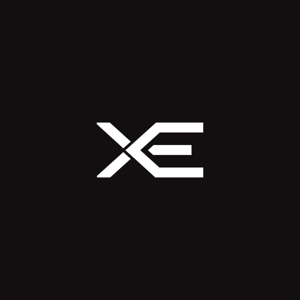 Brief xe kreativ modern Monogramm Logo Design vektor