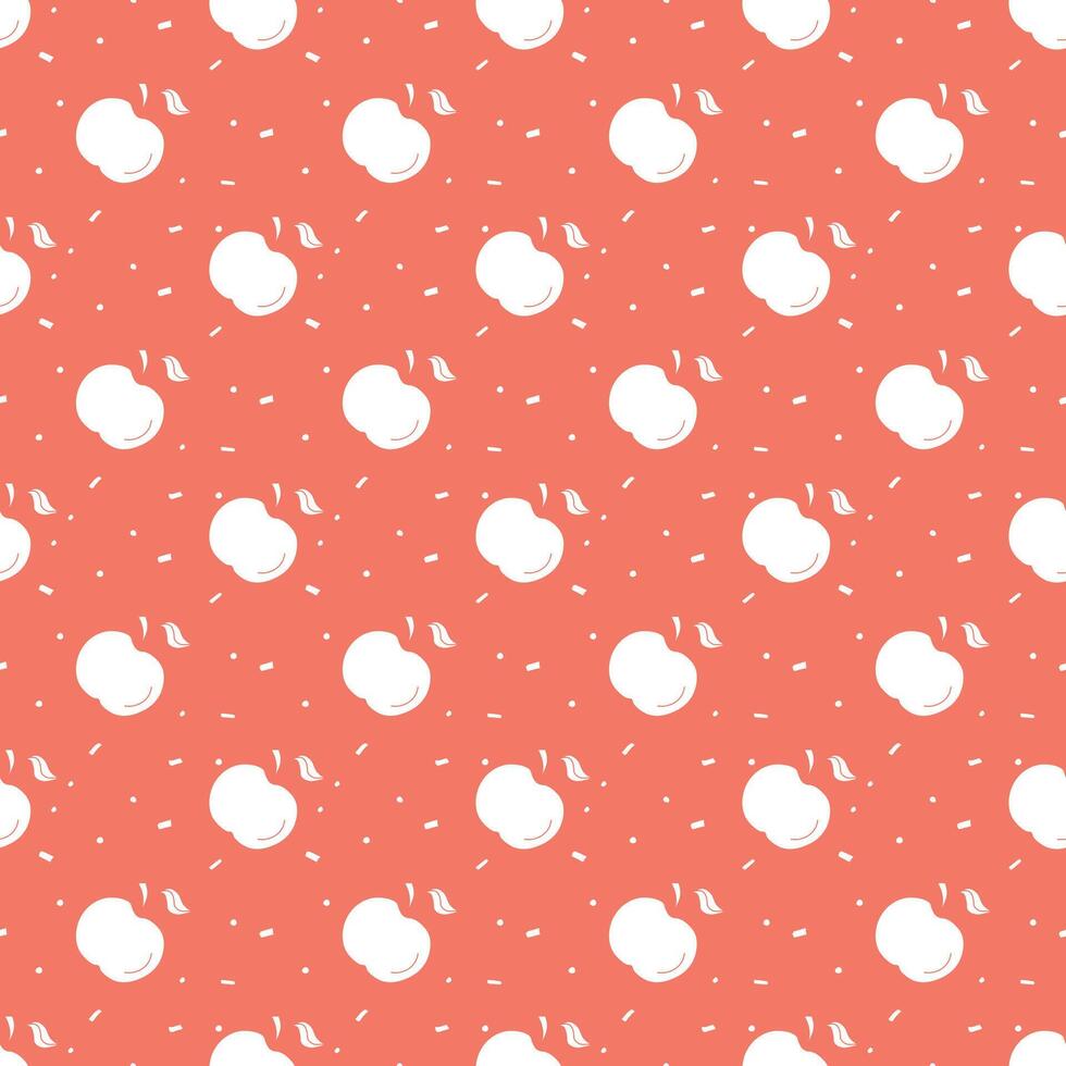 sömlösa äpple mönster. färgade sömlösa doodle mönster med röda äpplen vektor