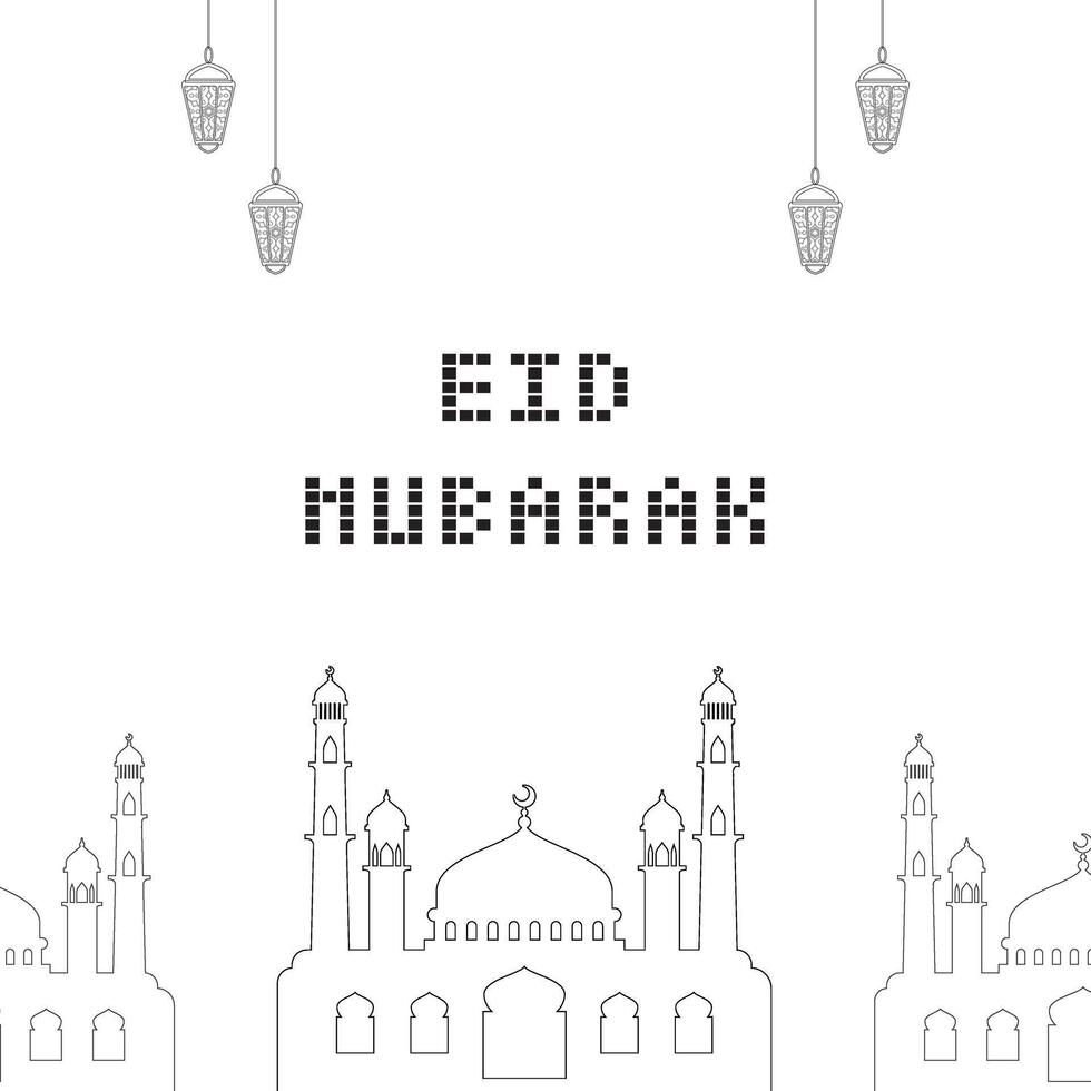 modern Design eid Mubarak Hintergrund mit islamisch Dekoration vektor