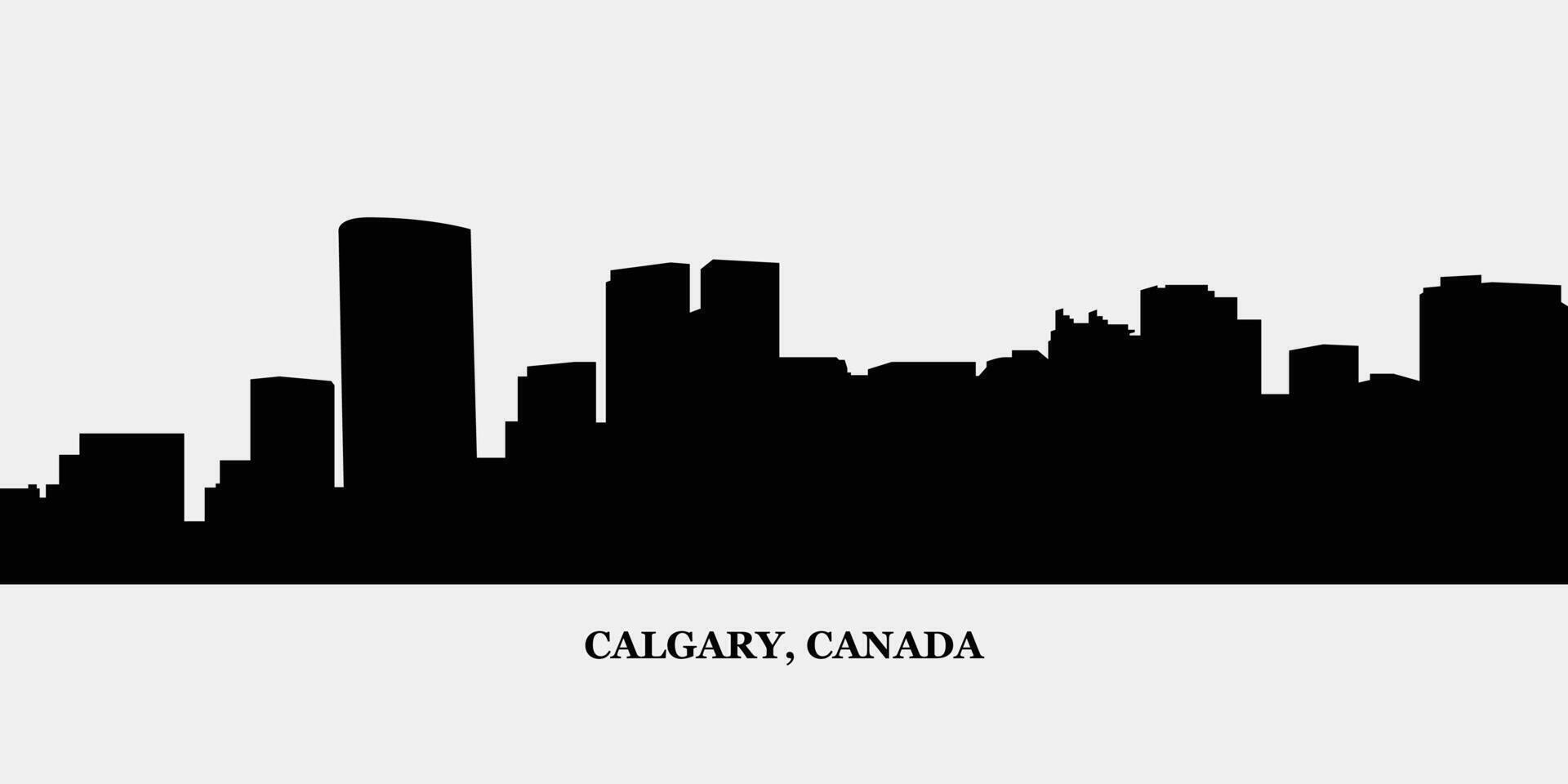 Calgary Kanada Horizont Silhouette Vektor Illustration