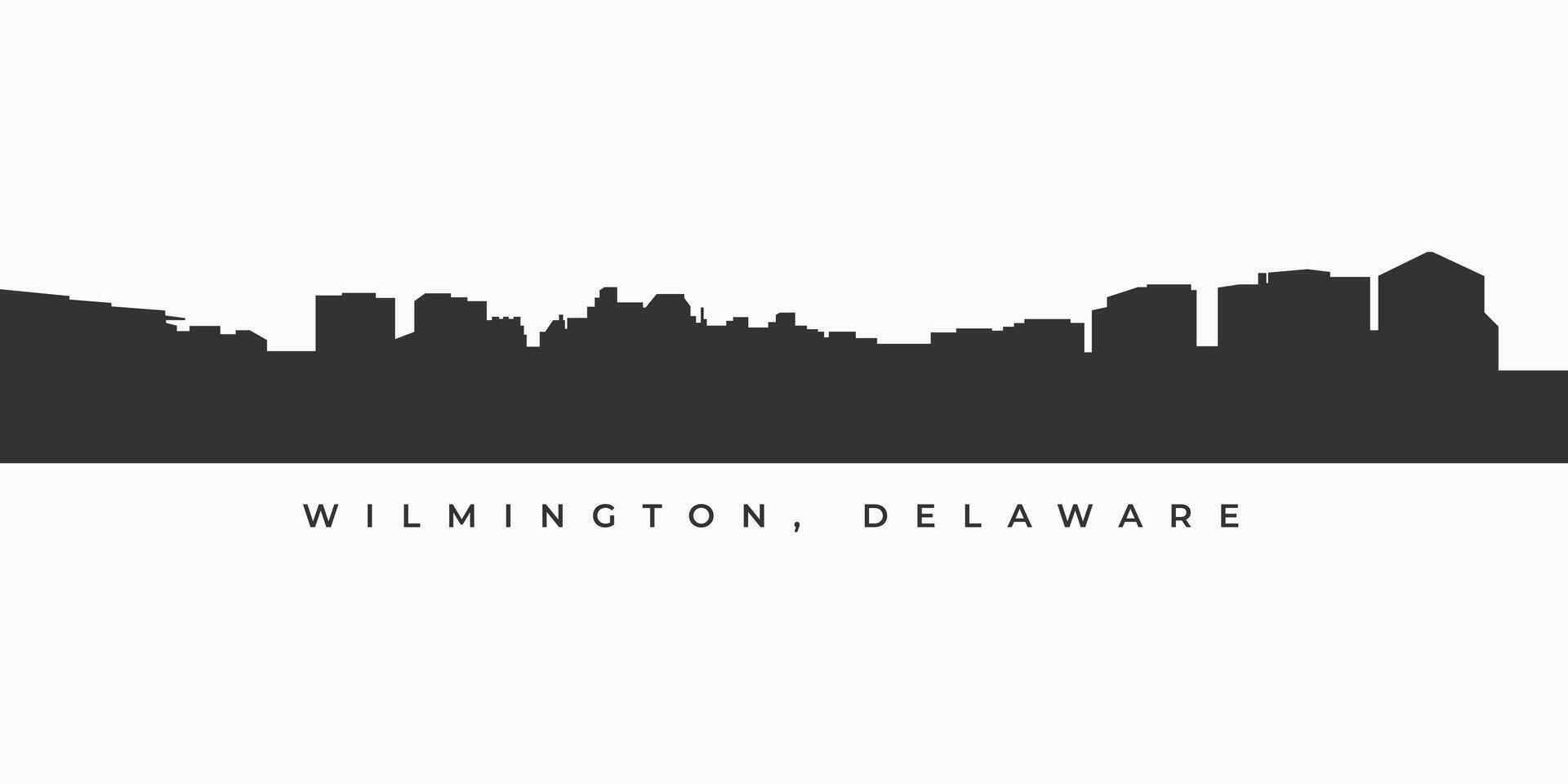 wilmington Stadt Horizont Silhouette Illustration vektor