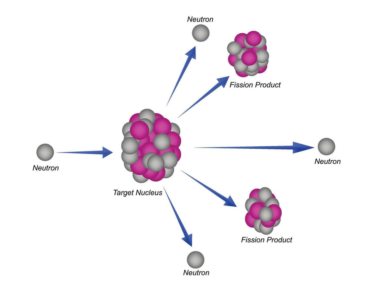 kärn fission i vetenskap vektor