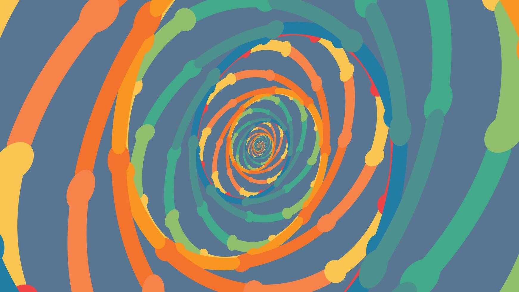 abstrakt Spiral- gepunktet Wirbel Stil Dringlichkeit Hintergrund. vektor