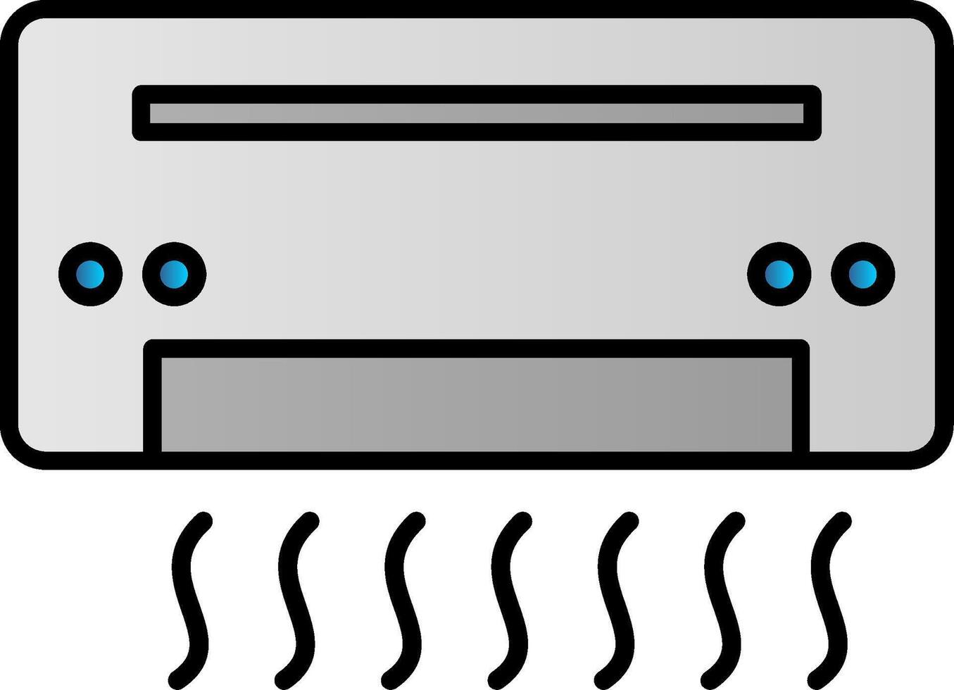 Luft Conditioner Linie gefüllt Gradient Symbol vektor