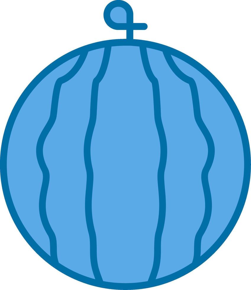 vattenmelon fylld blå ikon vektor
