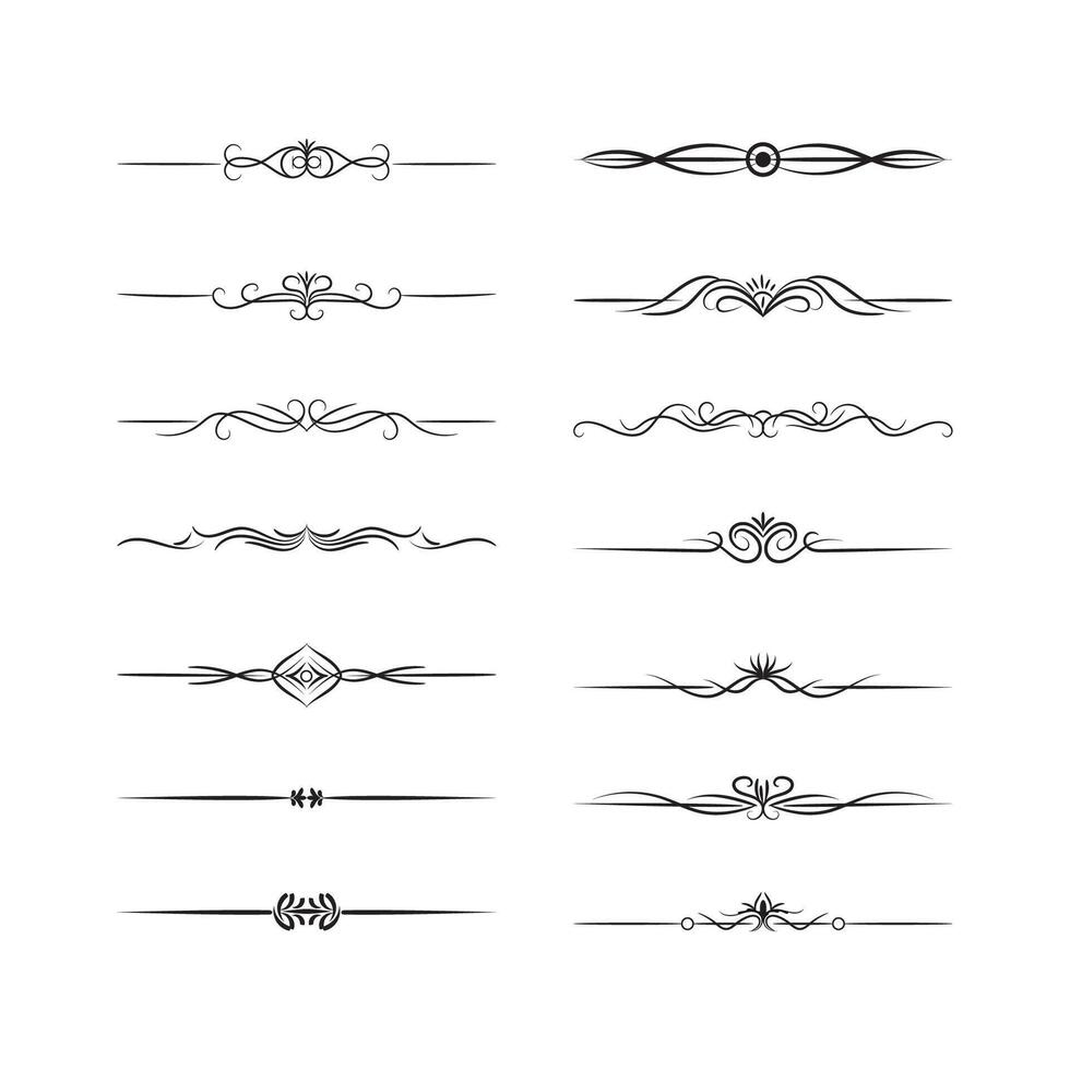 hand dra blommig dekoration element, blommig ornament, och blommig element vektor