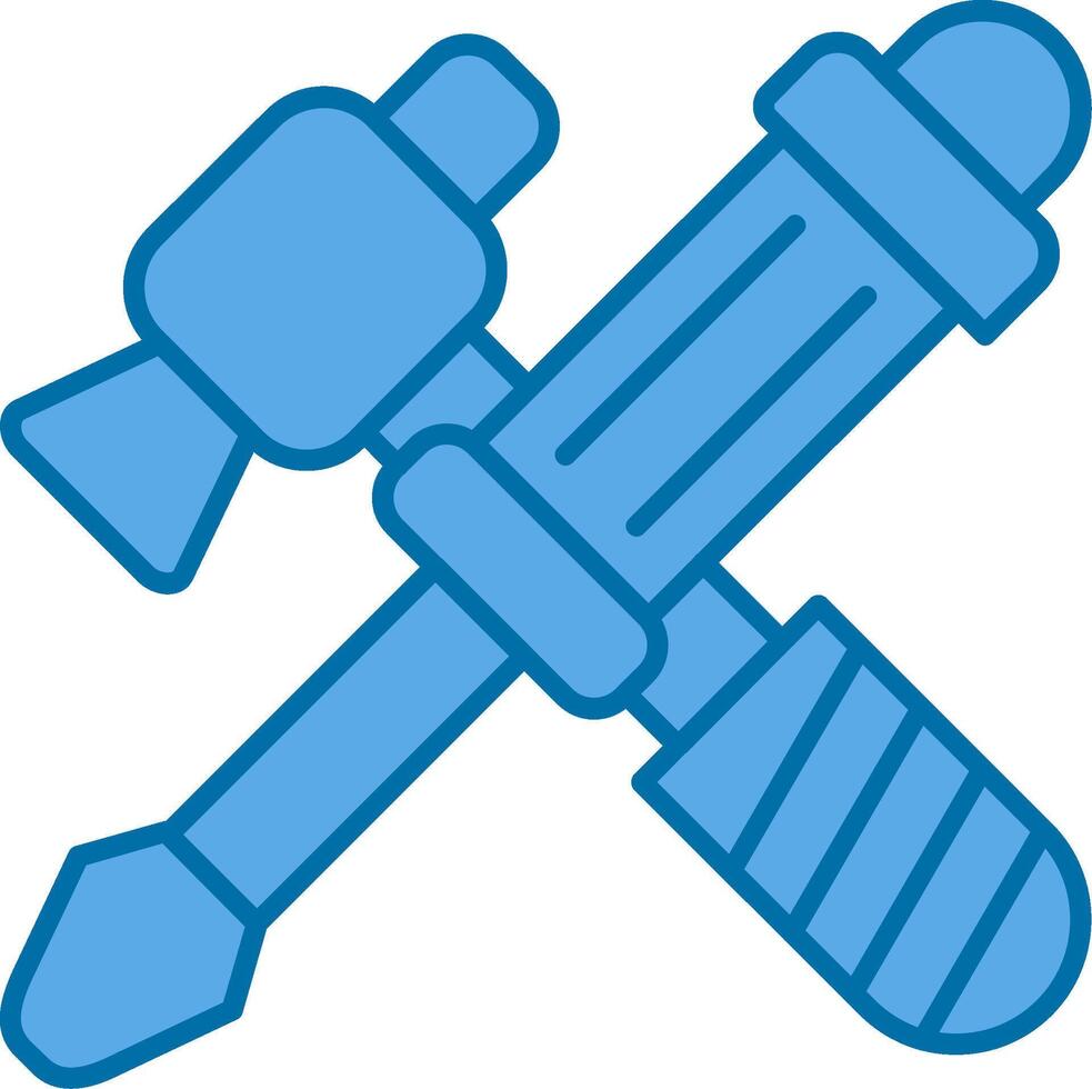 Reparatur Werkzeuge gefüllt Blau Symbol vektor