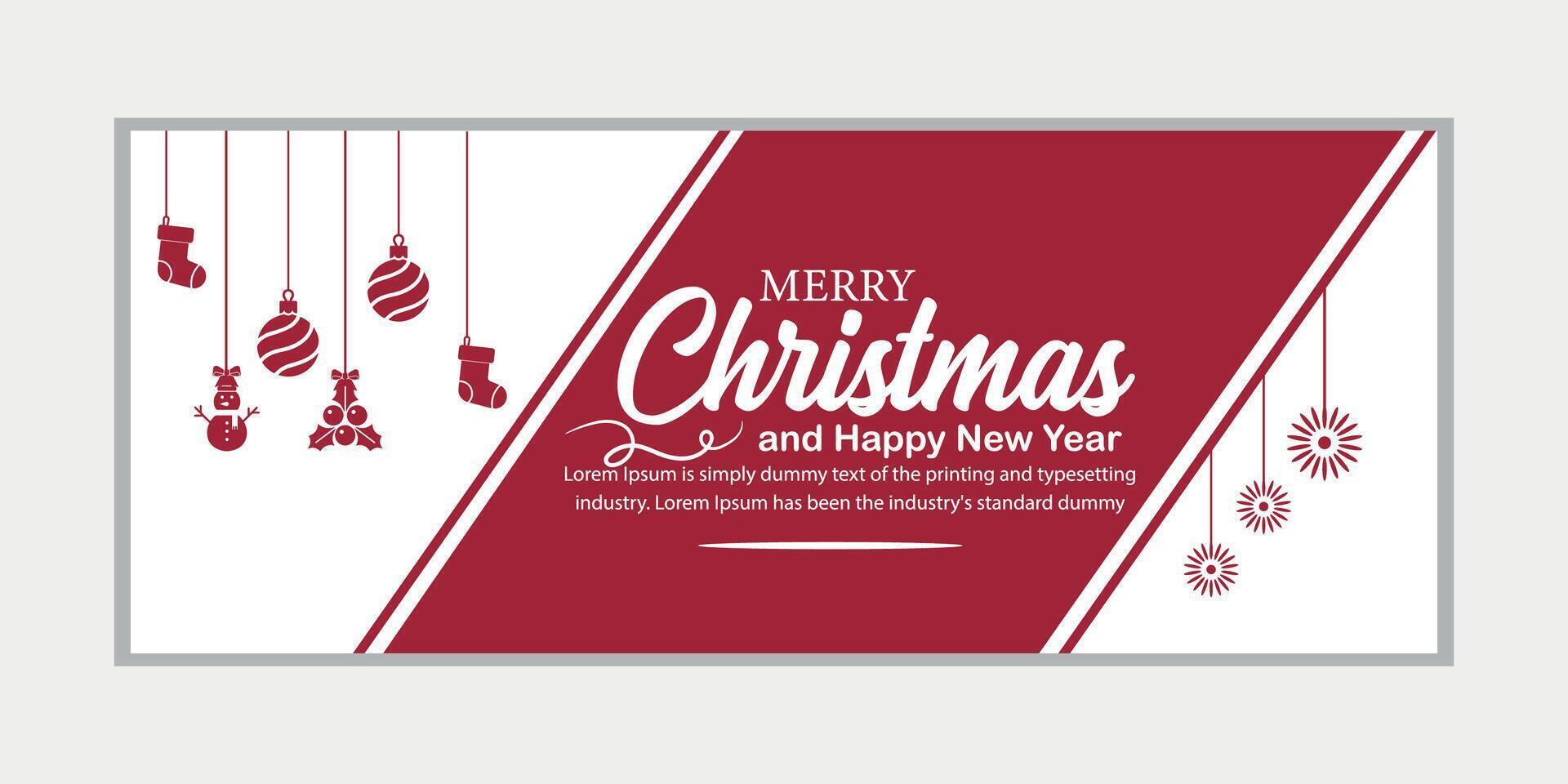 glad jul baner uppsättning och Lycklig ny år baner, social media omslag och webb banner, glad jul design för hälsning kort, vektor