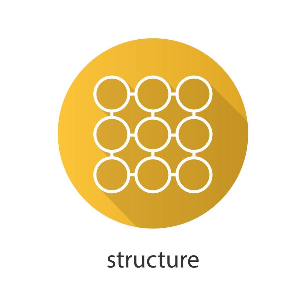 struktur symbol platt linjär lång skugga ikon. sammansättning abstrakt metafor. vektor kontur symbol
