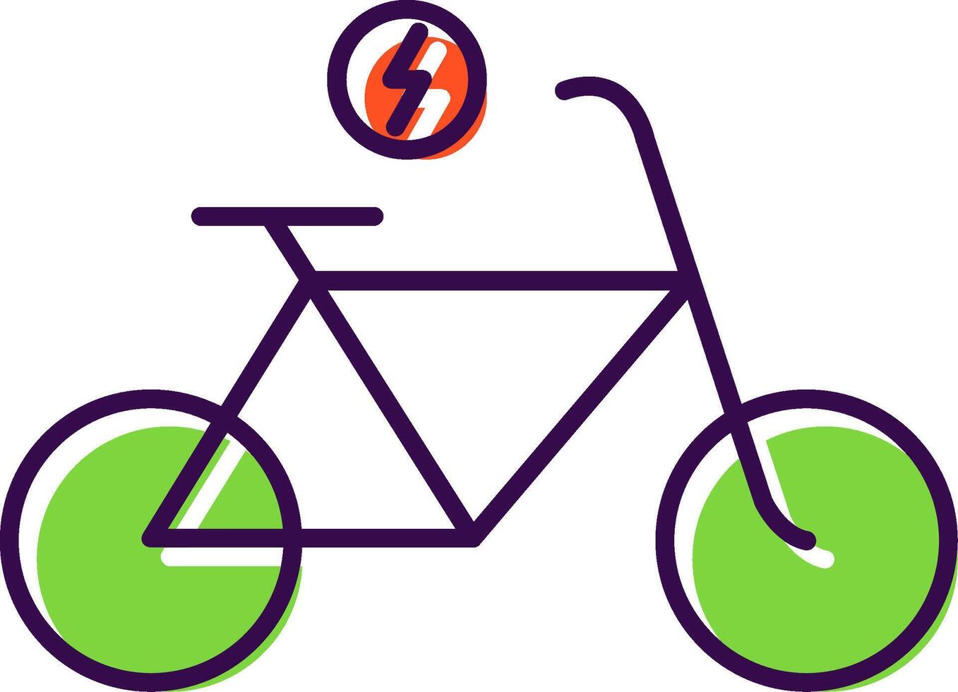 elektrisk cykel fylld ikon vektor
