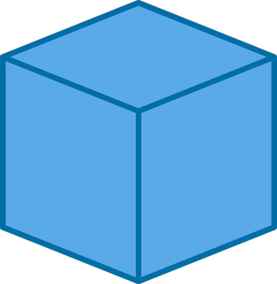 3d Design gefüllt Blau Symbol gefüllt Blau Symbol vektor