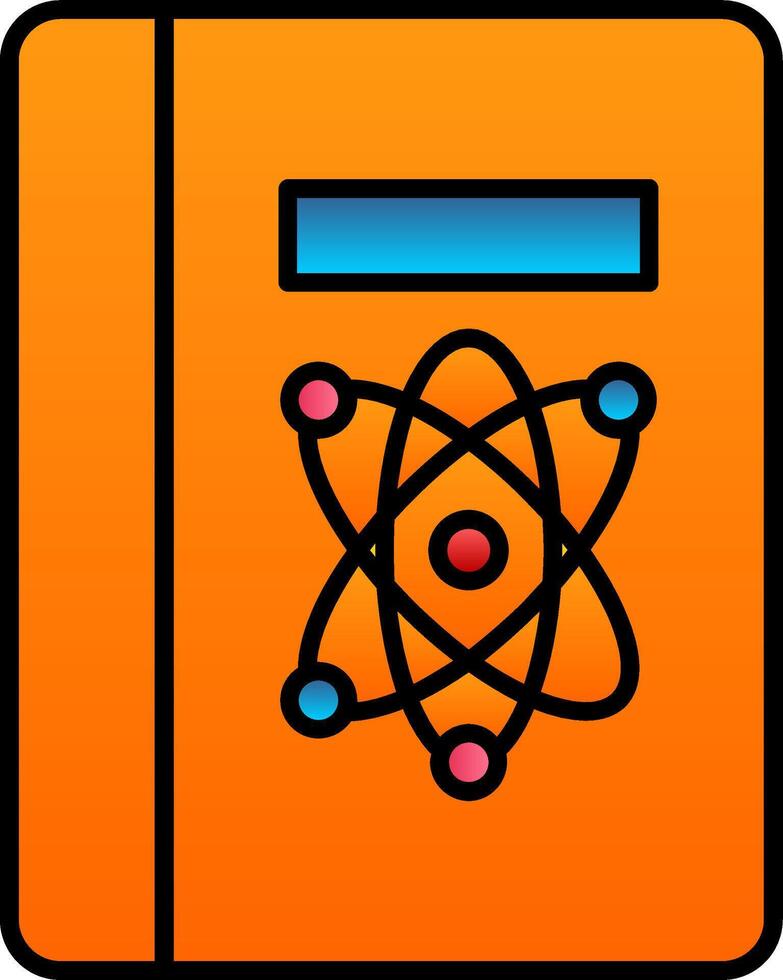 Wissenschaft Buch Linie gefüllt Gradient Symbol vektor