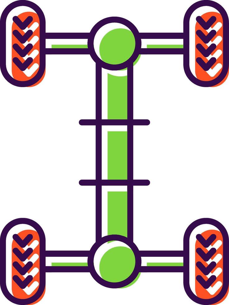 Chassis gefüllt Symbol vektor