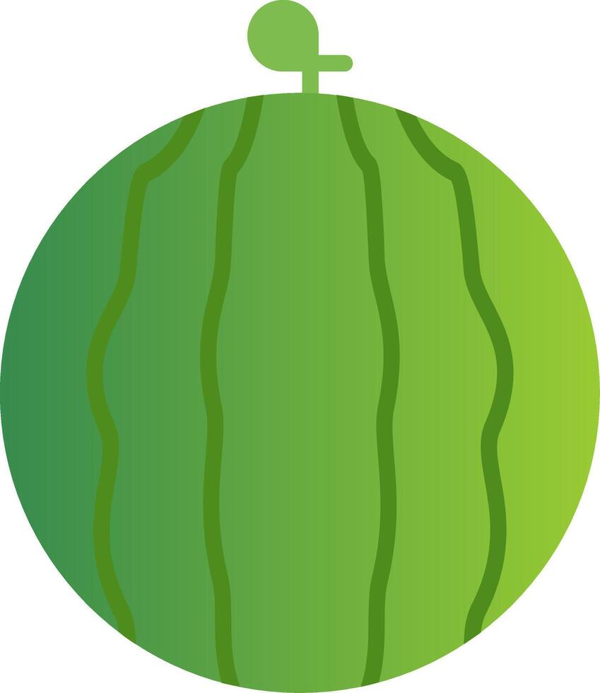 vattenmelon platt lutning ikon vektor