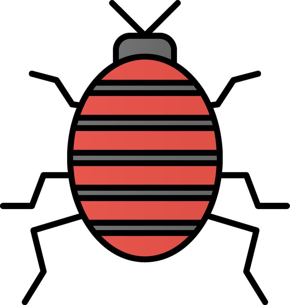 insekt linje fylld lutning ikon vektor