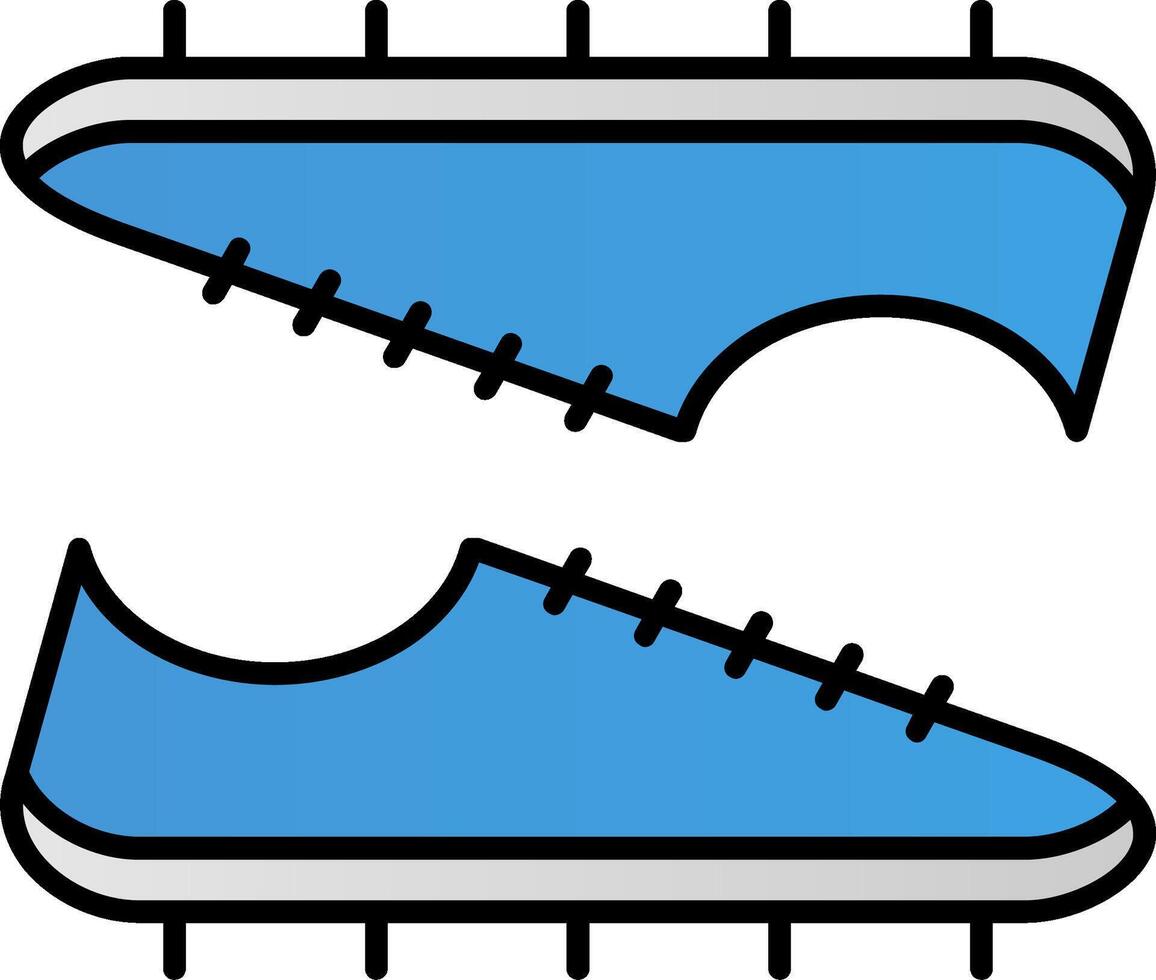 Fußball Stiefel Linie gefüllt Gradient Symbol vektor