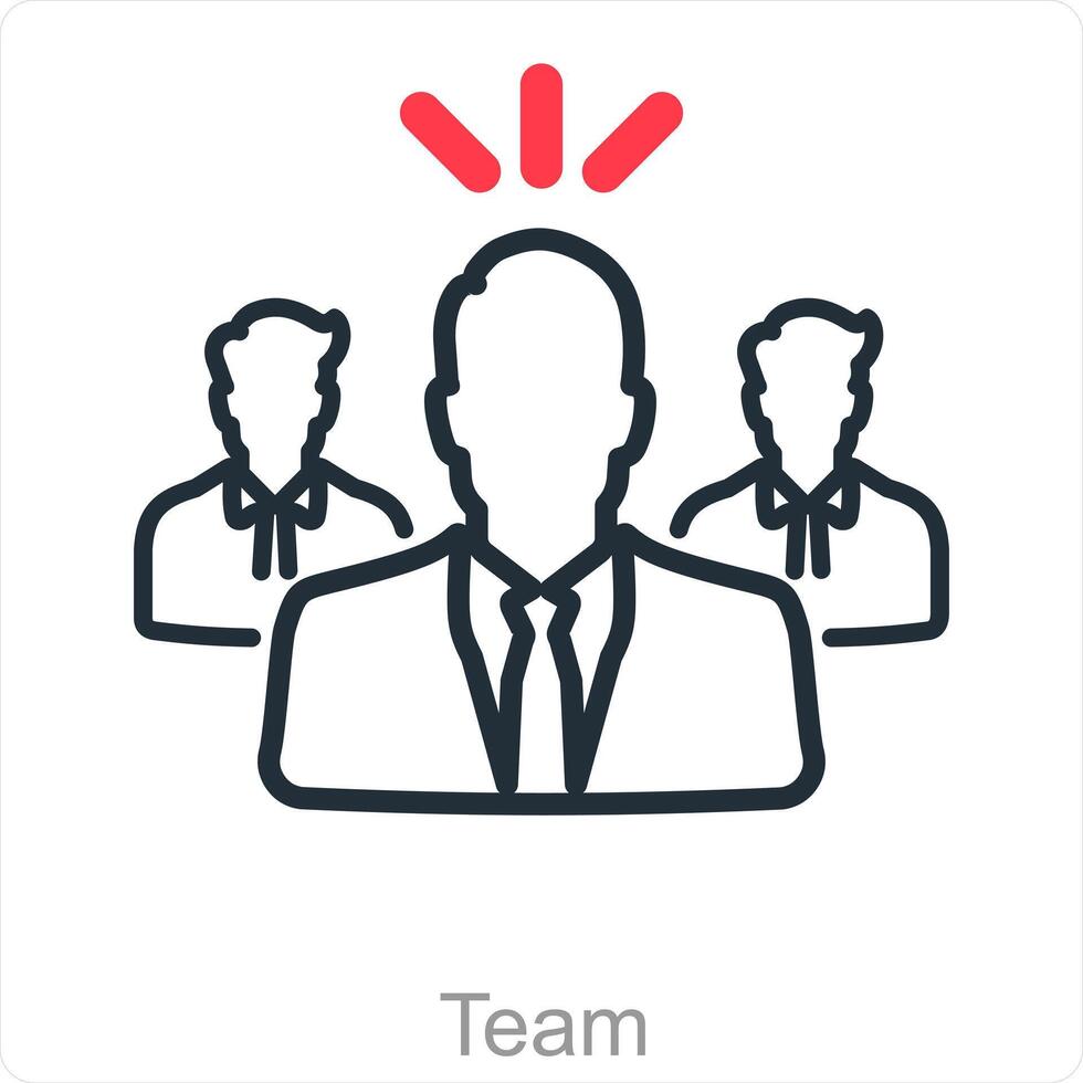 team och enhet ikon begrepp vektor